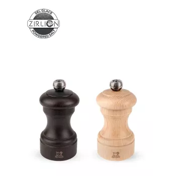 Ensemble moulin à poivre et moulin à sel Peugeot Bistro 10 cm Duo naturel et chocolat