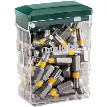 Coffret d'embouts Metabo Bit-Box TX25 Security Torx, 25 pièces (24 embouts + 1 porte-embout)