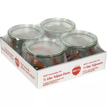 Bocal WECK à bord rond Tulpe 0,5L lot de 4