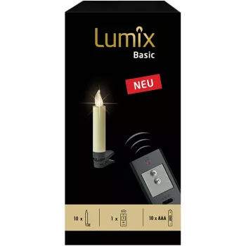 Guirlande Krinner Basic Mini set de base 10 LED ivoire monochromatique à piles IP44 décoration de Noël