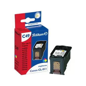 Pelikan Cartouche d'encre compatible pour Canon CL-511XL tricolore (cyan, magenta, jaune) - haute capacité