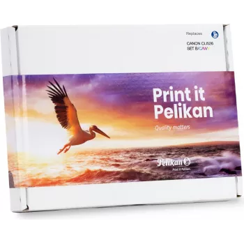 Multipack de cartouches d'encre compatibles Pelican PromoPack P52 noir cyan magenta jaune pour Canon CLI-526 (lot de 4)