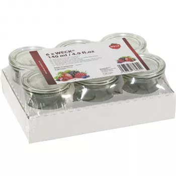 WECK Mini bocal à couvercle 140 ml plateau de 6
