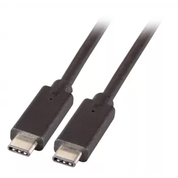 Câble EFB USB 3.2 Gen 1 SuperSpeed, USB-C mâle vers USB-C mâle, 3A, 5Gbps, 2 m, noir