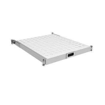 Tablette extractible EFB 19 pouces 1U, profondeur 550-650 mm, charge admissible 30 kg, RAL7035 gris clair