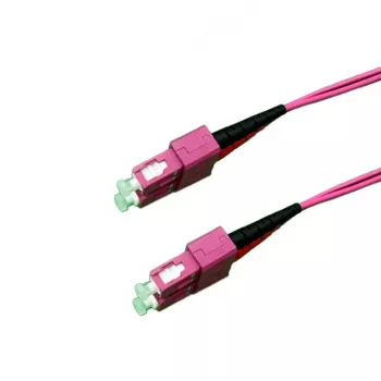Câble fibre optique GRAFENTHAL OM4 LC vers LC duplex 1 m aqua