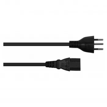 Cordon d'alimentation suisse Kabelmeister Type J SEV 1011 vers IEC C13 noir 1,8 m
