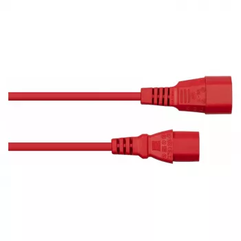 Rallonge électrique Kabelmeister C14 vers C13 rouge 2 m 0,75 mm²