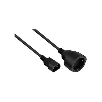 Câble d'alimentation Kabelmeister C14 vers prise Schuko noir 1 m
