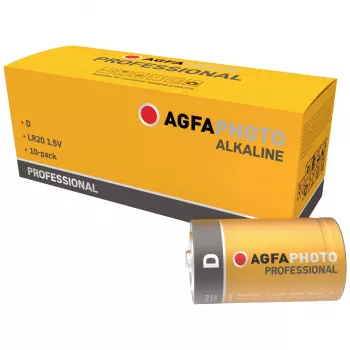 Pile alcaline AGFAPHOTO Professional LR20 Mono D 1,5V lot de 10