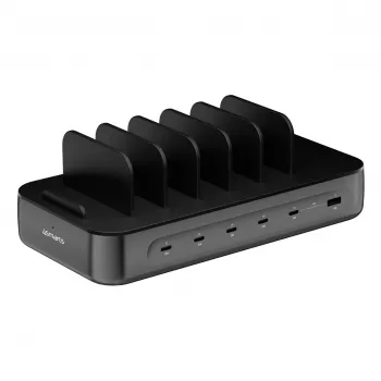Station de charge 4smarts Team 100W 5C/1A avec 6 câbles, noir