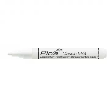 Marqueur peinture industriel Pica Classic, pointe ronde 2-4 mm, blanc