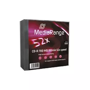 MediaRange MR205 CD-R 700 MB, 80 min, 52x, 10 pièces, Slimcase