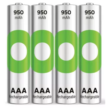 Pile rechargeable NiMH GP ReCyko Micro AAA 950 mAh 1,2 V lot de 4 (GPRCK95AAA105C4)