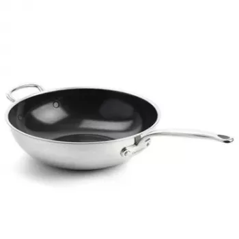 Wok GreenPan Premiere 30 cm en acier inoxydable