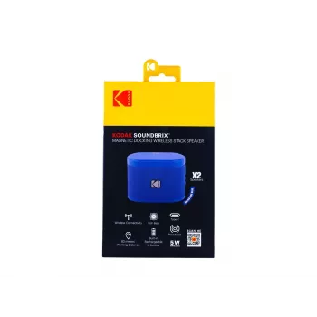 Enceinte sans fil Kodak SoundBrix Wireless Stack (Backstage Blue), lot de 2
