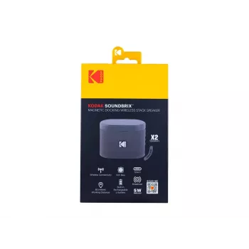 Enceinte sans fil Kodak SoundBrix Wireless Stack (Treble Gray), lot de 2