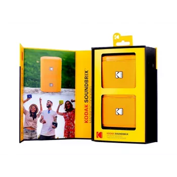 Enceinte sans fil Kodak SoundBrix Wireless Stack (Overload Orange), lot de 2