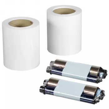 Kit papier photo et ruban Mitsubishi CK-K 76 R HG 10x15cm 640 tirages / 15x20cm 320 tirages brillant