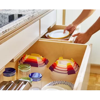 Set de 8 boîtes alimentaires Joseph Joseph Nest Lock assorties