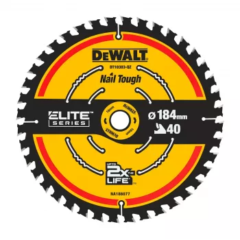 Lame de scie circulaire DEWALT Extreme Framing 184 x 16 mm, 40 dents