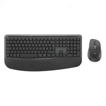 Ensemble clavier et souris sans fil Logitech MK880 For Business - graphite - disposition suisse française