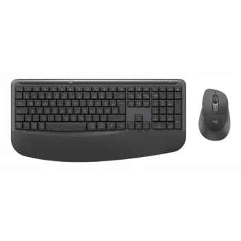 Ensemble clavier et souris sans fil Logitech MK880 For Business - graphite - disposition suisse française