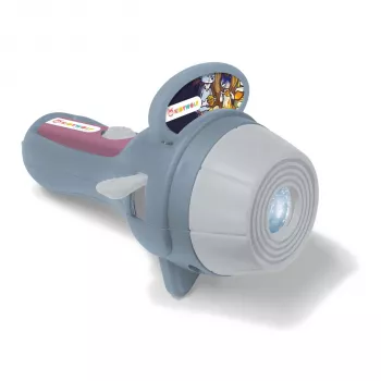 KIDYWOLF lampe torche projecteur grise avec 3 diapositives