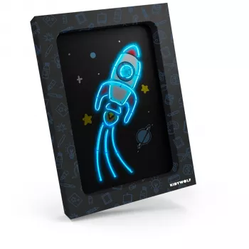 KIDYWOLF ensemble de décoration murale lumineuse 9 pièces thème espace LED et peinture phosphorescente