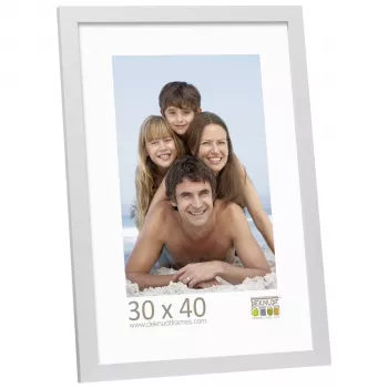 Cadre photo Deknudt S44CD1 30x40 bois argent