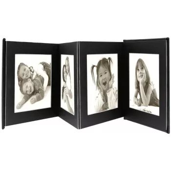 Album photo leporello DEKNUDT noir 8 photos 10x15 cm cuir