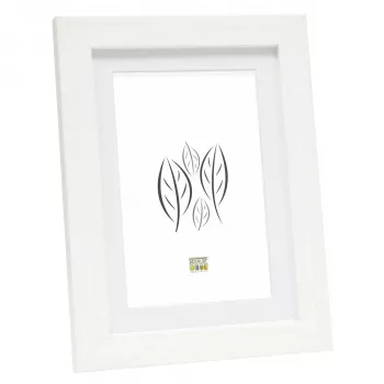 Cadre photo Deknudt S66KF1 P1 30x45 bois blanc avec passe-partout