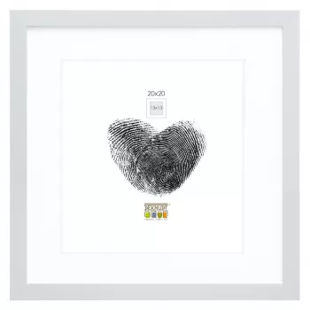 Cadre photo Deknudt S66KD1 P1 20x20 bois argent avec passe-partout