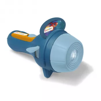 Lampe torche projecteur KIDYWOLF bleu avec 3 diapositives