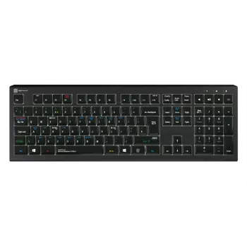 Clavier filaire USB LogicKeyboard ASTRA 2 pour Windows - disposition UK - noir - rétroéclairé