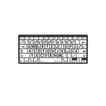 Logickeyboard clavier braille Bluetooth Mac avec grandes touches imprimées noir sur blanc - 78 touches