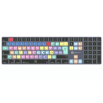 Clavier LogicKeyboard Adobe Premiere Pro CC Titan FR (Mac) - disposition française AZERTY, rétroéclairé, USB filaire