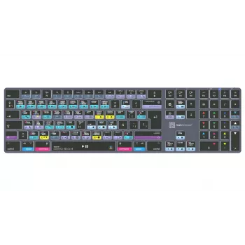 LogicKeyboard DaVinci Resolve 18 Titan SP (Mac) - Clavier de montage spécialisé avec rétroéclairage et hub USB