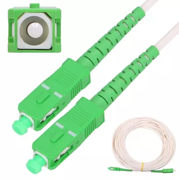 Cordon de raccordement Extralink SC/APC-SC/APC, LSOH, monomode, simplex, G.657A2, 3 mm, 30 m, blanc