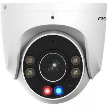 Foscam W5EP Caméra de surveillance Blanc 5MP (3072x1728), PoE, projecteur intégré, feux d'avertissement rouge-bleu et sirène