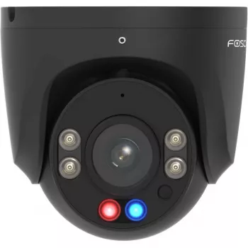 Foscam W5EP Caméra de surveillance Noir 5MP (3072x1728), PoE, projecteur intégré, feux d'avertissement rouge-bleu et sirène