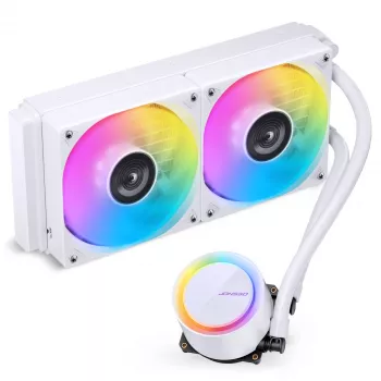 Jonsbo TG-240 Refroidisseur liquide tout-en-un pour CPU, ARGB - 240 mm, Blanc
