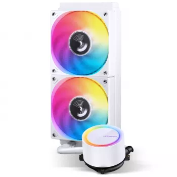 Jonsbo TG-240 Refroidisseur liquide tout-en-un pour CPU, ARGB - 240 mm, Blanc