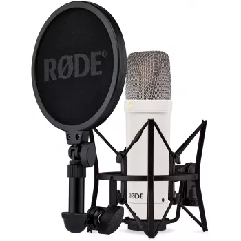 Microphone à condensateur à large membrane RODE NT1 Signature White