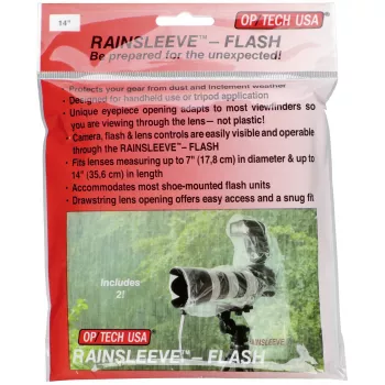 OP/TECH Rain-Sleeve Flash lot de 2 transparent