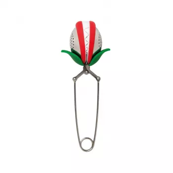 OTOTO Tea Trap boule à thé - vert/rouge - acier inoxydable et plastique - 160 mm