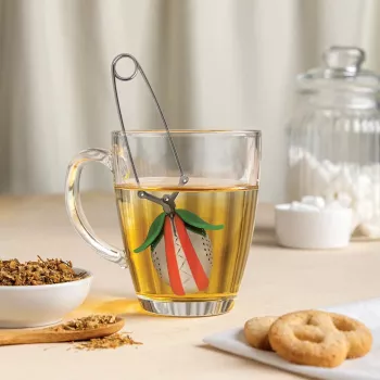 OTOTO Tea Trap boule à thé - vert/rouge - acier inoxydable et plastique - 160 mm