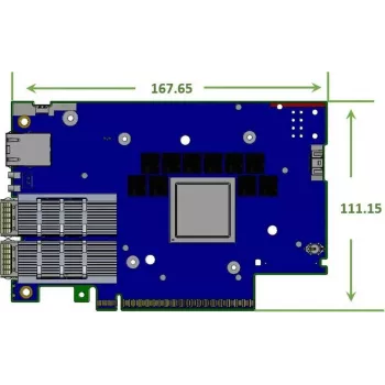 Nvidia BlueField-3 B3220L E-Series FHHL SuperNIC unité de traitement de données