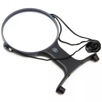 Lampe-loupe LED Carson HF-66 MagniFree avec col de cygne flexible, grossissement 2x/5x, lentille 13 cm, éclairage LED, noire