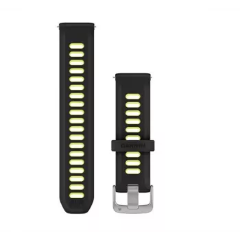 Bracelet Garmin Quick Release 20 mm silicone noir/jaune (010-11251-B6)